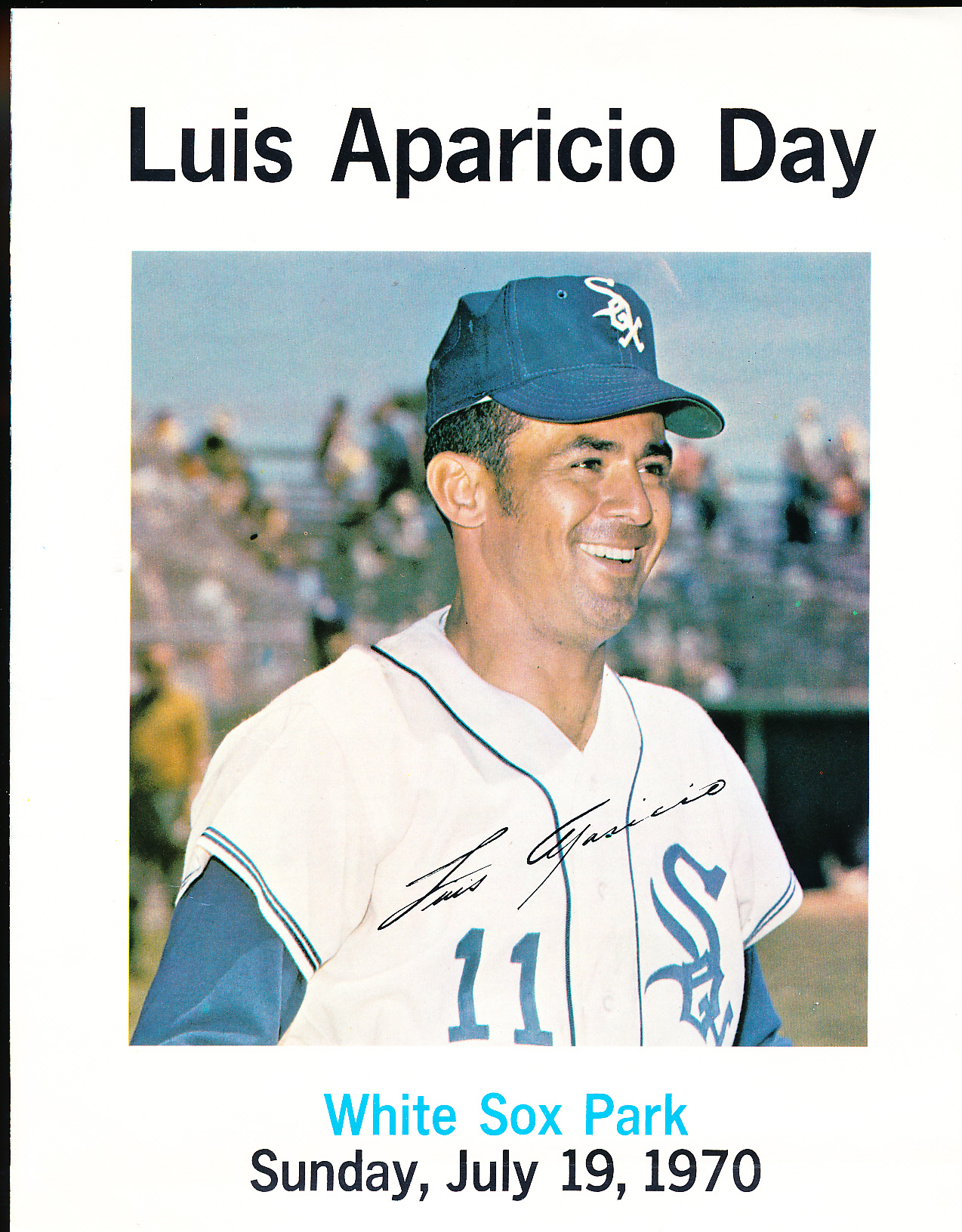 Lot Detail - July 19, 1970 “Luis Aparicio Day” Chicago White Sox Bsbl.  4-Page Program