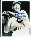 Autographed Bob Feller Cleveland Indians MLB B/W 8” x 10” Photo