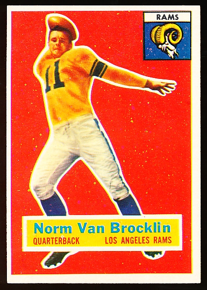 1956 Topps Football- #5 Norm Van Brocklin, Rams