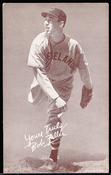 1939-46 Salutation Baseball Exhibit- Bob Feller, Yours Truly- Pitching Pose