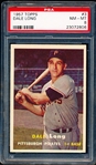 1957 Topps Baseball- #3 Dale Long, Pirates- PSA NM-Mt 8 