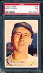 1957 Topps Baseball- #19 Bob Wilson, Tigers- PSA NM 7