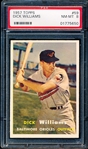 1957 Topps Baseball- #59 Dick Williams, Orioles- PSA Nm-Mt 8