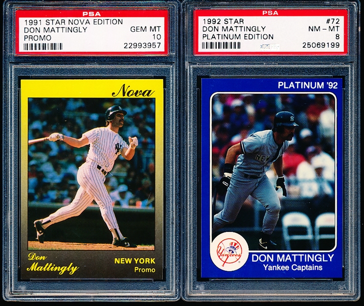 1987-92 Star Co. Don Mattingly- 5 Diff PSA Graded