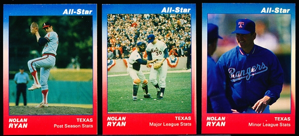 1991 Star Co- Nolan Ryan “All Star” Set of 9 (#10-18)- 10 Factory Sealed Sets