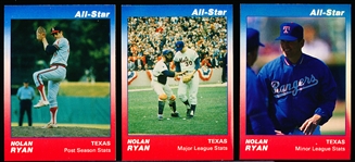 1991 Star Co- Nolan Ryan “All Star” Set of 9 (#10-18)- 10 Factory Sealed Sets