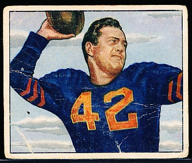 1950 Bowman Football- #27 Sid Luckman, Bears