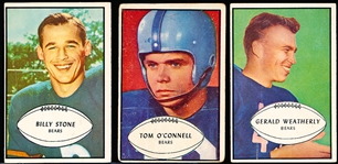 1953 Bowman Football- 3 Diff Chicago Bears