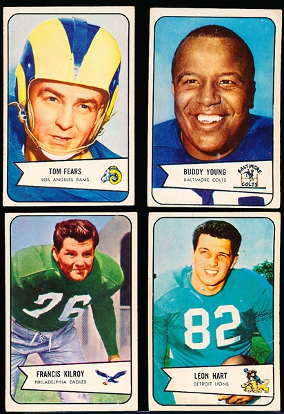 1954 Bowman Football- 4 Diff