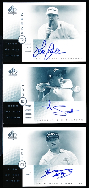 2001 SP Authentic Golf- Sign of the Times- 3 Diff