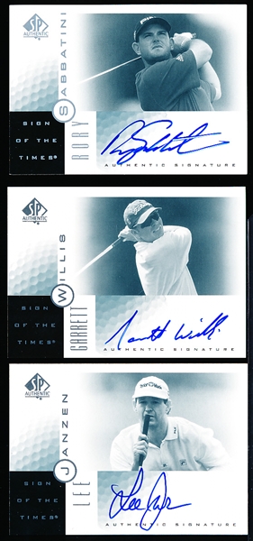 2001 SP Authentic Golf- Sign of the Times- 3 Diff