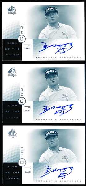 2001 SP Authentic Golf- Sign of the Times- K.J. Choi- 3 Cards