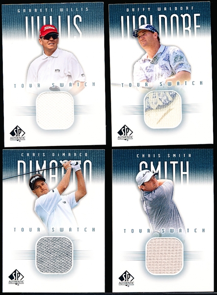 2001 SP Authentic Golf- Tour Swatch “Golf Shirt” Cards- 4 Diff