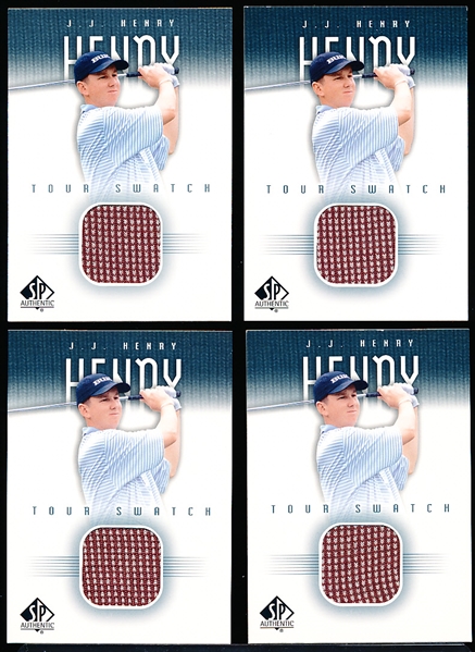 2001 SP Authentic Golf- Tour Swatch “Golf Shirt” Cards- #JJ-TS J.J. Henry – 4 Cards