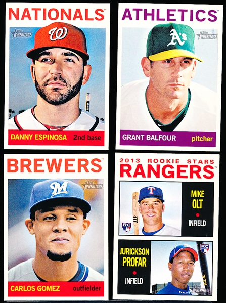 2013 Topps Heritage Bsbl. “Black Backs”- 4 Diff