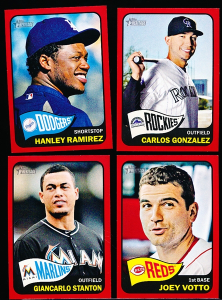 2014 Topps Heritage Bsbl.- 4 Diff. “Red Borders”