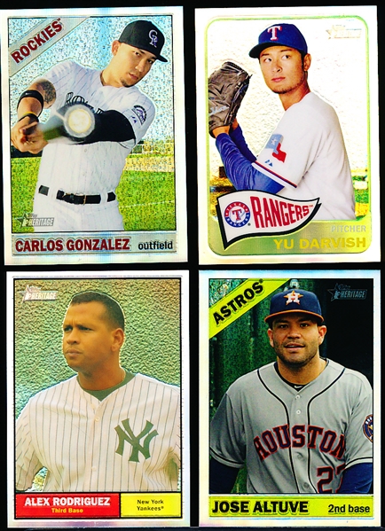 Clean-Up Lot of 4 Diff. Topps Heritage Bsbl. “Chrome Refractors”