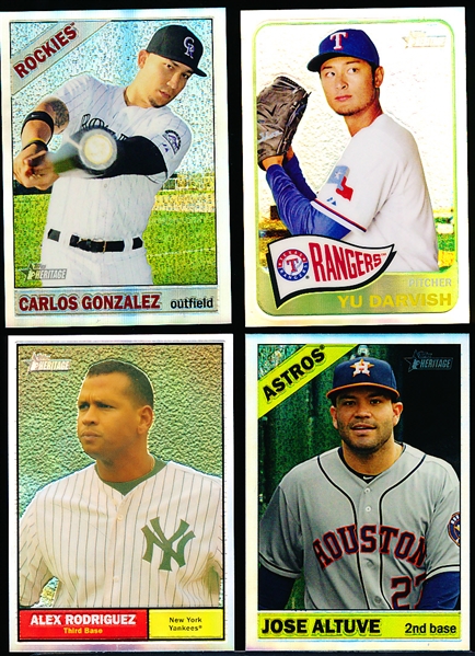 Clean-Up Lot of 4 Diff. Topps Heritage Bsbl. “Chrome Refractors”