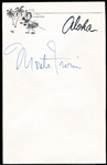 Autographed Monte Irvin Bsbl. 5-¼” x 8-¼” “Aloha” Note Page