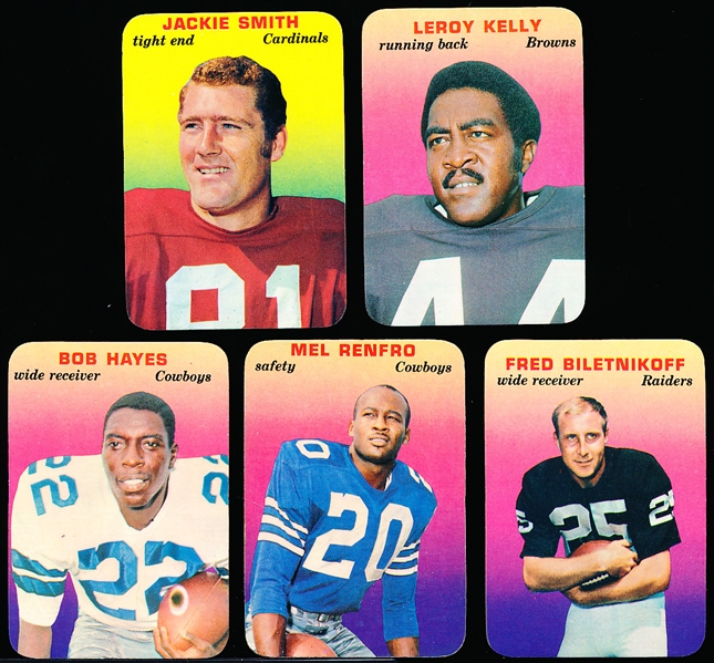 1970 Topps Super Glossy Ftbl.- 5 Diff. HOFers