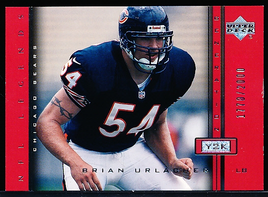 2000 Upper Deck NFL Legends Ftbl. #105 Brian Urlacher RC, Bears- #1770/2K.