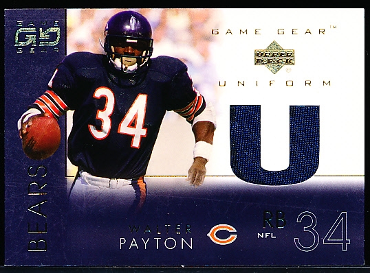 2001 UD Game Gear Ftbl. “Game Gear Uniform” #WP-U Walter Payton, Bears