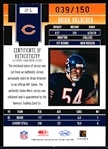2003 Leaf Certified Materials Ftbl. “Mirror Red Jersey” #21 Brian Urlacher, Bears- #39/150.