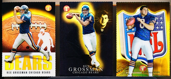 2003 Topps Pristine Ftbl. “Gold Refractor” Rex Grossman- 3 Diff.