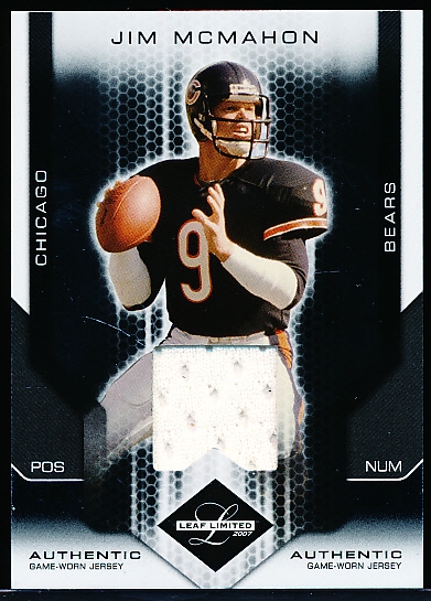 2007 Leaf Limited Ftbl. “Jersey” #142 Jim McMahon, Bears