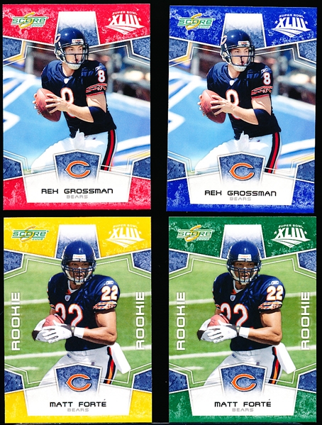 2008 Score Ftbl. “Super Bowl XLIII Chicago Bears”- 4 Diff. Sets