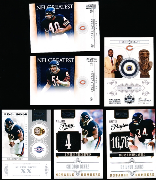 2011 Panini National Treasures Ftbl.- 6 Diff. Bears Legends- all #/99!