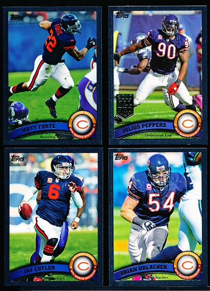 2011 Topps Ftbl. “Black”- 12 Diff. Chicago Bears- all #/55