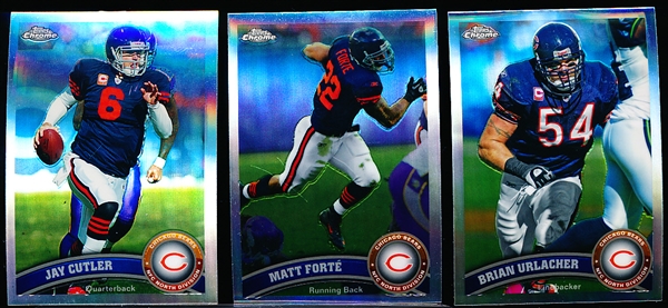 2011 Topps Chrome Ftbl. “Refractors”- 7 Diff. Chicago Bears