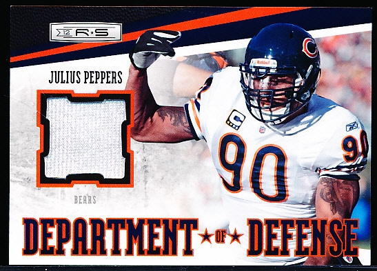 2012 Panini Rookies and Stars Ftbl. “Department of Defense Material”- #14 Julius Peppers, Bears