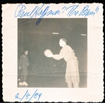 Autographed Paul “The Bear” Hoffman 1950’s NBA 3 1/8” x 3” Snapshot Photo