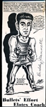 Autographed Buddy Jeannette Baltimore Bullets BAA 9” x 3 ¾” Cartoon Copy