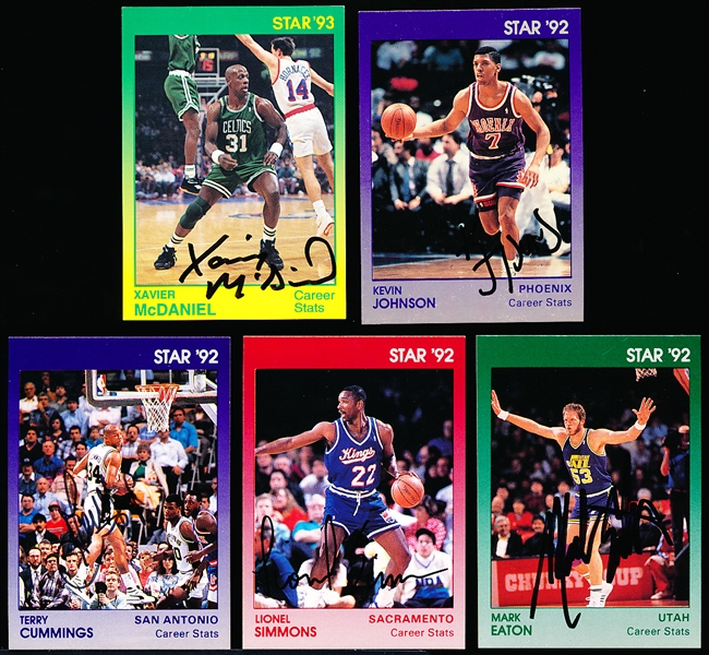 1992-93 Star Company Basketball- 5 Diff. Autographed Cards