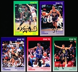 1992-93 Star Company Basketball- 5 Diff. Autographed Cards