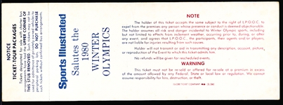 1980 Olympic Games Figure Pairs Skating Full Ticket
