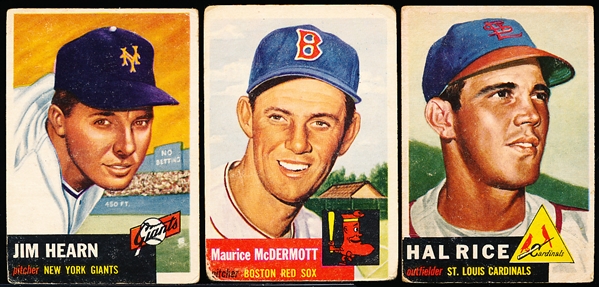 1953 Topps Baseball- 3 Diff- Vg crs- decent cent