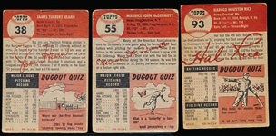 1953 Topps Baseball- 3 Diff- Vg crs- decent cent