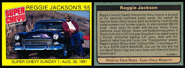 1981 Super Chevy Magazine Reggie Jackson’s ’55 Card #2- 25 Cards