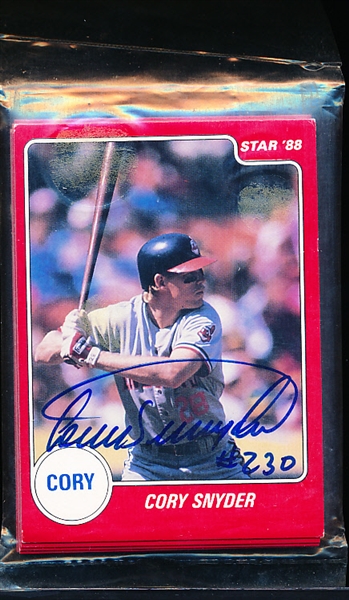 1988 Star Co. Cory Snyder (Indians) Sealed Set of 11 with Autographed #1 Card- Set #230