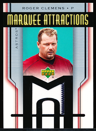 2004 Upper Deck Bb- “Marquee Attractions”- #MA-RC Roger Clemens, Astros