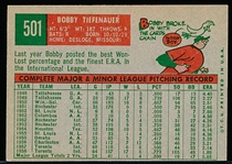 2008 Topps Heritage Bb- 50th Anniversary 1959 Topps Original- #501 Bobby Tiefenauer, Indians