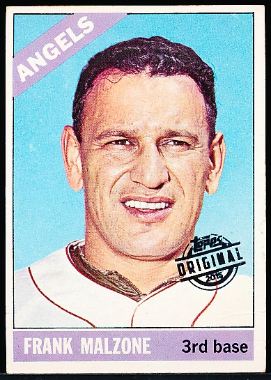 2015 Topps Heritage Bb- 50th Anniversary 1966 Topps Original- #152 Frank Malzone, Angels