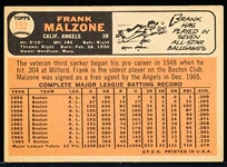 2015 Topps Heritage Bb- 50th Anniversary 1966 Topps Original- #152 Frank Malzone, Angels