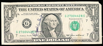 Autographed U. S. $1 Bill Bsbl.- Juaquin Andujar