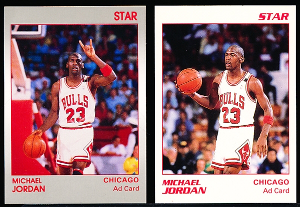 1990’s Star Co. Basketball- 2 Diff. Michael Jordan “Ad Cards” Chicago Bulls