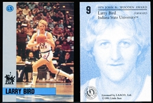 1991 Little Sun “Wooden Award Winners” College Bskbl. #9 Larry Bird- 3 Cards